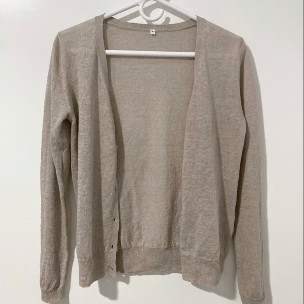 Muji V-neck linen cardigan